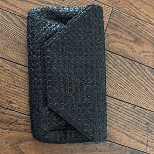 Tory Burch Black Textured Clutch